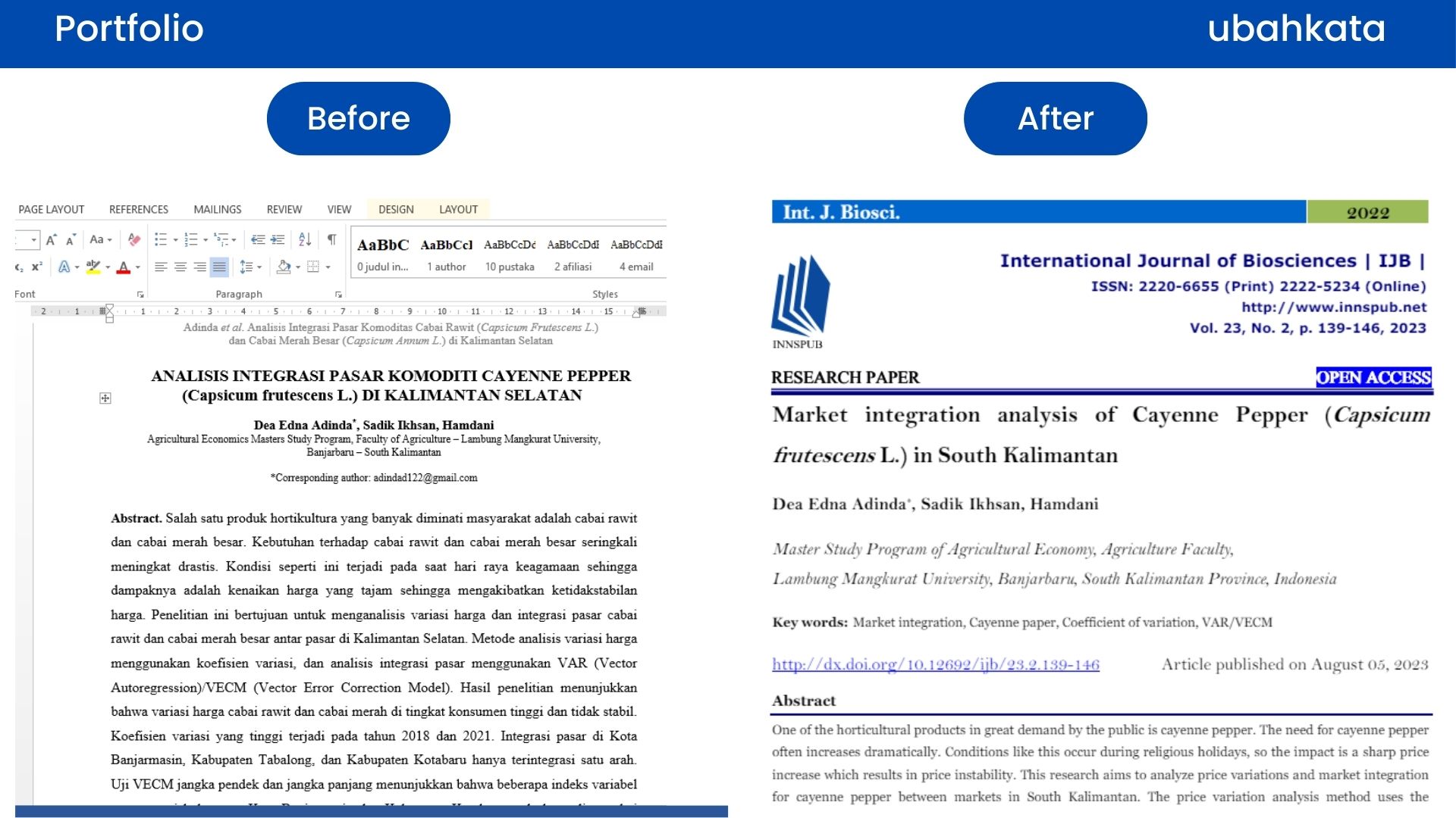 Edit Artikel (Jurnal Internasional)